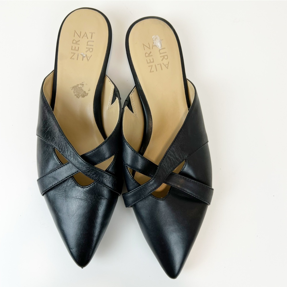 Naturalizer Keira Womens Leather Slip-on Mules Black Size 8.5